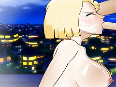 Android 18 Throat Fucked Balls Deep by a Big Thick Cock with Her Face Soaked in Cum Right in japanese sex fucking video taxi of Her Husband
