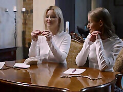 Hot lesbian nun teenagers Tiffany and Zazie enjoy anal fingering