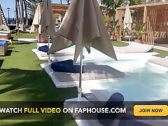 I Meet a Slutty Latina Tourist at the Pool. Sucked and Fucked by a Stranger in a Hotel at a Seaside Resort