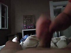 Wife jerks me off after work