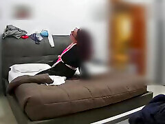 Wife filmed while taking daddy big nifty porn in lingerie for someone and a video while masturbating