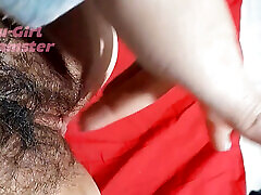 Sticking my fingers in my hairy pussy, I&039;m so wet to receive your cock
