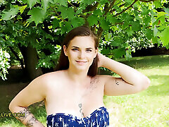 Stepfather and step son pick up bigini money teen working out in the park - 18-year-old natural big bouncing boobs