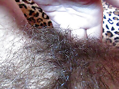 Hairy big clit pussy dripping wet close up orgasm