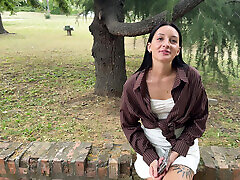 Tourist Girl Has Been Fucked in a Wood. Outdoor Sex with a Pretty Stranger