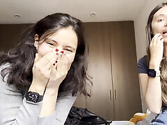 Two Lesbians Finger Each Other