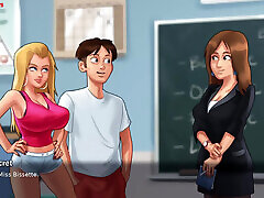 Gorgeous Busty Slut Fills Her Pussy with Big Dildo - Summertime Saga 3D Animated Porn Game