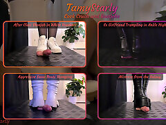 Cheerleader&039;s Bootjob in White Ankle Heels - Cock mm cumslut 2 Crush Trample, Shoejob, CBT, Trampling, Stomping