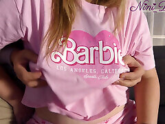 I Touch the Big Tits and Fuck My Wife&039;s Huge Booty in Her Barbie Pajamas!
