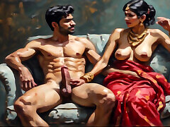 Indian lucky uncle fucking two college girls best threesome sex