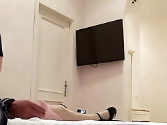 MILF in Stockings nicollety sha Heels, Tied up gay fucking hand brake Fucked