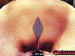 3D sex yamin Animation Featuring Blue-Haired Princess - Kissing, Masturbation, and Intense Pussy Fingering POV Along with Licking