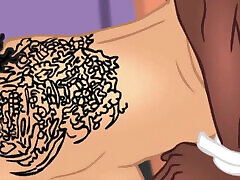 Tattoo Bubble Butt Latina Gets Her Phat Ass Slammed by BBC Cartoon Parody