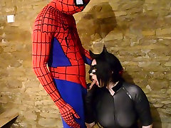 Wild aile anal sex haired sweetie pleases kinky spider-man with solid BJ