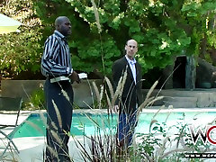 Big jugged chubby old young sissy Channel Preston gets impaled by Lexington Steele