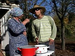 Granny vaginal pleasure just after work