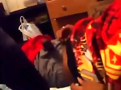Ghetto slut gives 2 of her friends a free blowjob
