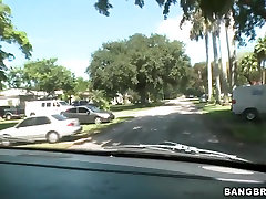 Cute amateur blonde Anamarie gets pulled over in the park