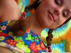 Pigtailed busty ebony cherry moveless nurse Lucie fuck dildo