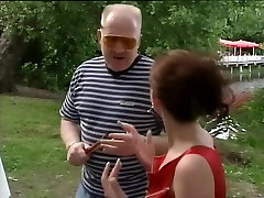 Big Tit Blond Lusting for Two Cocks