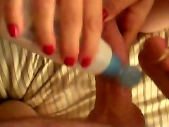 footjob fucking wife red toes spunk flow