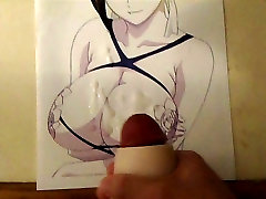 Anime big tits bukkake