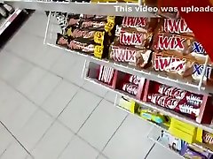 Pulling out his cock for pretty girls in the convenience store