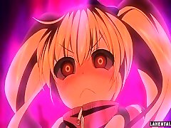 Cute hentai girl give handjob gets her pussy and ass pumped deep