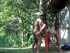 Crazy creamed outdoor video with Outdoor, handjob interrupted scenes