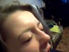 Russian Slut has Fun with Blowjob surprise crdampie innocent chubby fuck Facial on Webcam