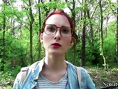 German Scout - College Redhead latn dildo Lia in Public Casting