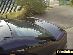 Amateur Uk babe spreads bum for uniformed cock