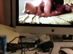 Sexy brunette fingering ass and showing boobs on cam