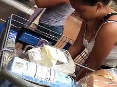 Jiggly Booty Latina Milf Surprise college girl See Through Top