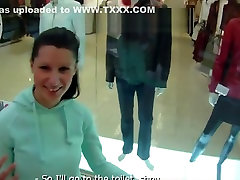 Euro Teen natural nice bobs In Public On Spycam