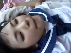Vibed japanese girl in stockings