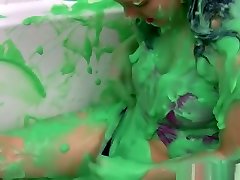 Purple panties and green gunge