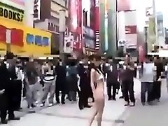 Walking semi-nude in Tokyo Streets
