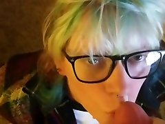 Alternative Arts Girl Gags on Cock