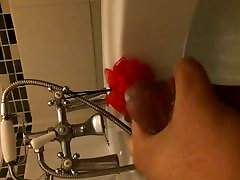 Wanking in bath