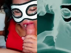 Asian Teen in Morning a big Dick licking and sucking Blowjob