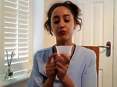SEXY BLACK BRITISH bollywood actresses xxx GIVES HANDJOB WEARING SURGICAL MASK AND GLOVES