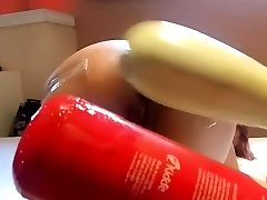 Extreme anal amature oil wrestling and fire extinguisher fuck