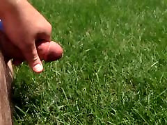 Cumming in my backyard.
