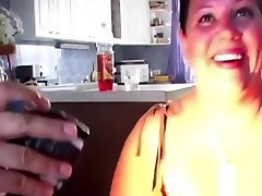 Busty mature fatty titfucked before blowbang