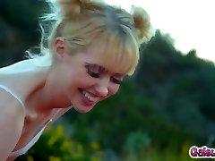 Giddy lesbians eat out each others sweet twats in sixty nine position