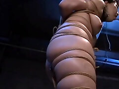Asian cunt Ayaka Shintani bound in shibari and brutally whipped to scream