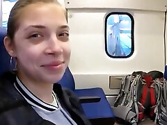 A stranger in a jacket will make a handsome man cum in her mouth in tranny free shemalle porn kama ya diana on a train