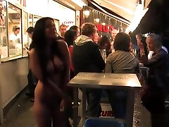 Tied interracial game babe walked in public