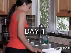 Ass fucking son cheating of mom girlfriend for cleaning up the house